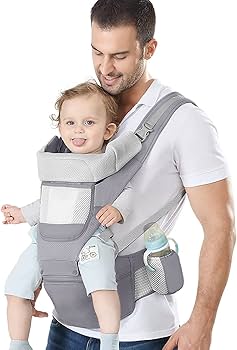 Pittoreks Baby Carrier チャコールグレー YSSKTC Ergonomic Baby Carrier with Hip Seat and Kangaroo Bag